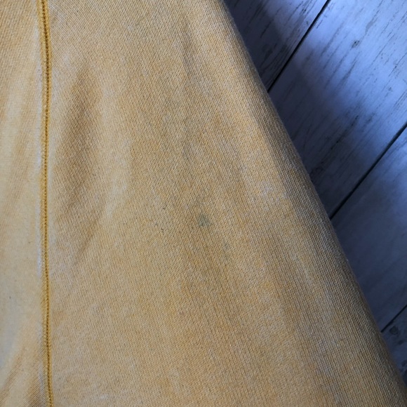 PINK Victoria’s Secret Vintage Wash Fleece Hoodie Yellow Pullover size Medium - Picture 9 of 9